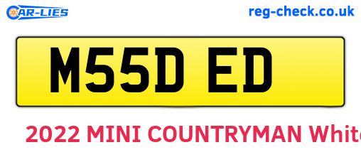 M55DED are the vehicle registration plates.