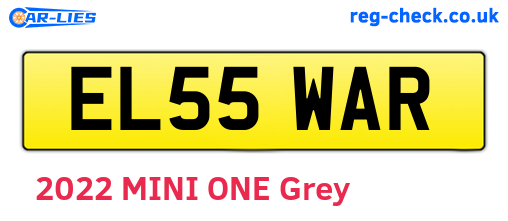 EL55WAR are the vehicle registration plates.