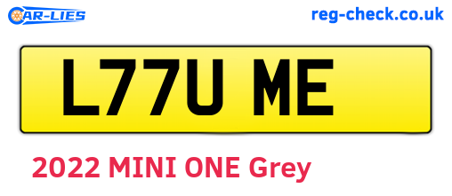 L77UME are the vehicle registration plates.