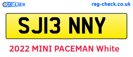 SJ13NNY are the vehicle registration plates.