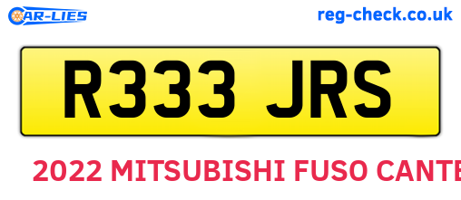 R333JRS are the vehicle registration plates.