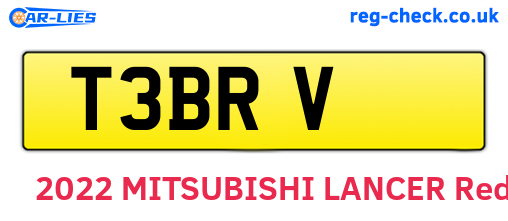 T3BRV are the vehicle registration plates.