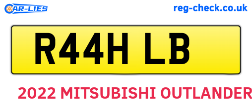 R44HLB are the vehicle registration plates.