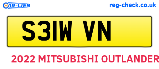 S31WVN are the vehicle registration plates.
