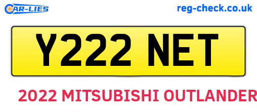 Y222NET are the vehicle registration plates.