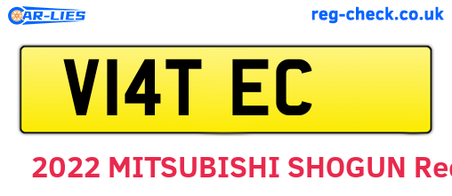 V14TEC are the vehicle registration plates.