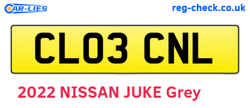CL03CNL are the vehicle registration plates.