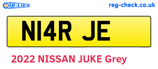 N14RJE are the vehicle registration plates.