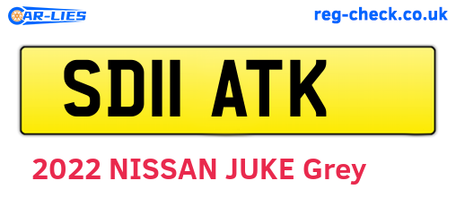 SD11ATK are the vehicle registration plates.