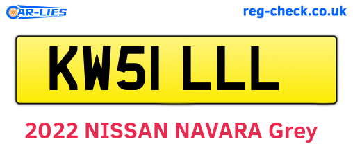 KW51LLL are the vehicle registration plates.