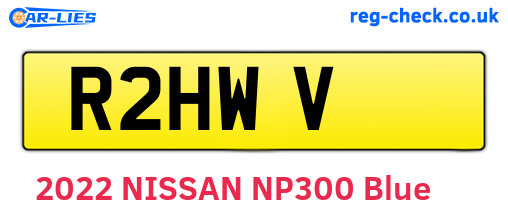 R2HWV are the vehicle registration plates.