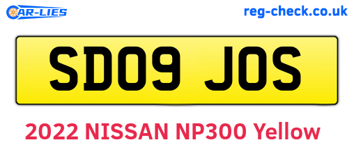 SD09JOS are the vehicle registration plates.