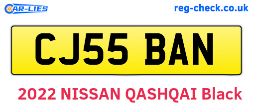 CJ55BAN are the vehicle registration plates.