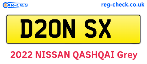 D20NSX are the vehicle registration plates.