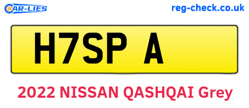 H7SPA are the vehicle registration plates.