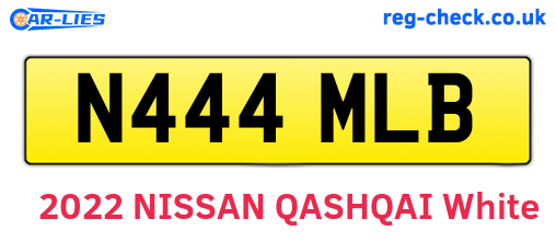 N444MLB are the vehicle registration plates.