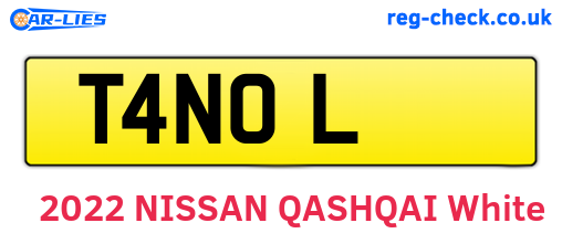 T4NOL are the vehicle registration plates.