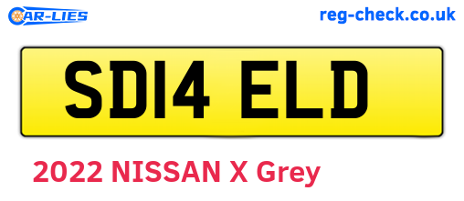 SD14ELD are the vehicle registration plates.