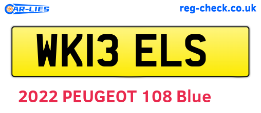 WK13ELS are the vehicle registration plates.