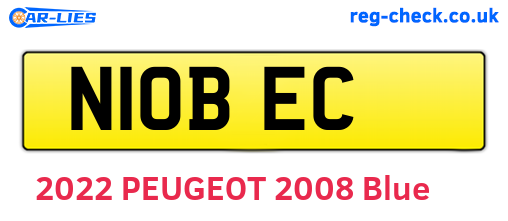 N10BEC are the vehicle registration plates.
