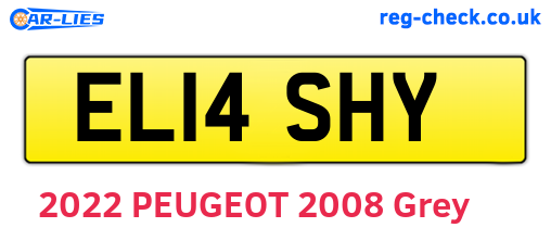 EL14SHY are the vehicle registration plates.