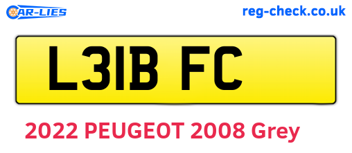 L31BFC are the vehicle registration plates.