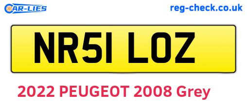 NR51LOZ are the vehicle registration plates.