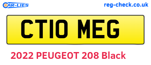 CT10MEG are the vehicle registration plates.