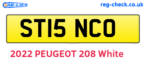 ST15NCO are the vehicle registration plates.