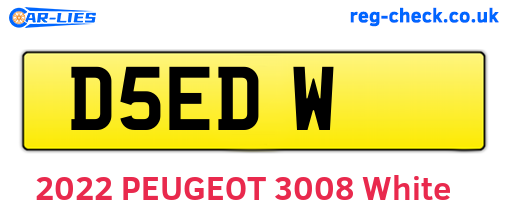 D5EDW are the vehicle registration plates.