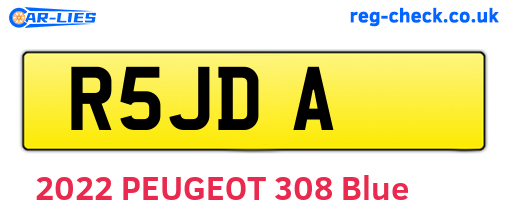 R5JDA are the vehicle registration plates.