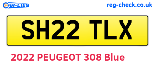 SH22TLX are the vehicle registration plates.