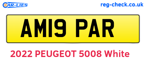 AM19PAR are the vehicle registration plates.