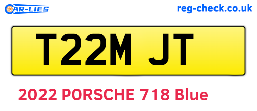 T22MJT are the vehicle registration plates.