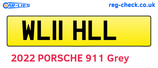 WL11HLL are the vehicle registration plates.