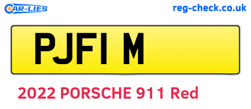 PJF1M are the vehicle registration plates.