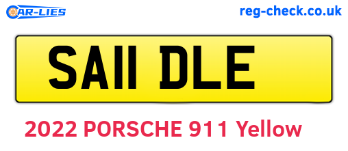 SA11DLE are the vehicle registration plates.