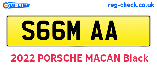 S66MAA are the vehicle registration plates.