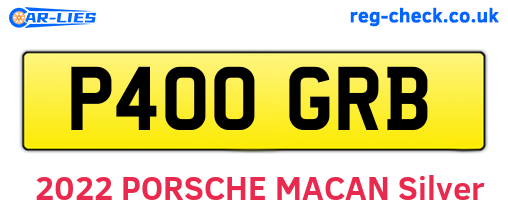 P400GRB are the vehicle registration plates.