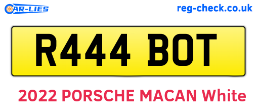 R444BOT are the vehicle registration plates.
