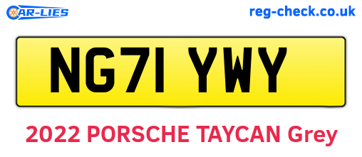 NG71YWY are the vehicle registration plates.
