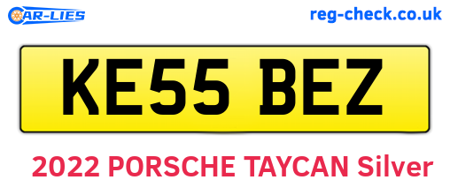 KE55BEZ are the vehicle registration plates.