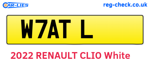 W7ATL are the vehicle registration plates.