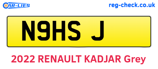 N9HSJ are the vehicle registration plates.
