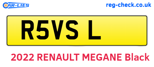 R5VSL are the vehicle registration plates.