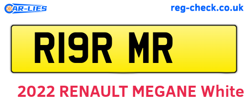 R19RMR are the vehicle registration plates.