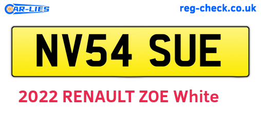 NV54SUE are the vehicle registration plates.