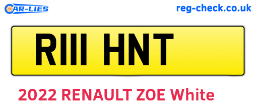 R111HNT are the vehicle registration plates.