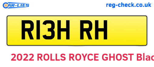 R13HRH are the vehicle registration plates.