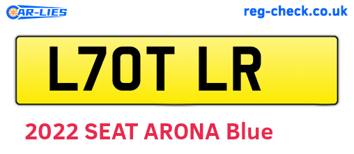 L70TLR are the vehicle registration plates.